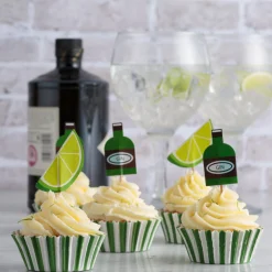 48 Gin & Tonic Cupcake Case & Toppers