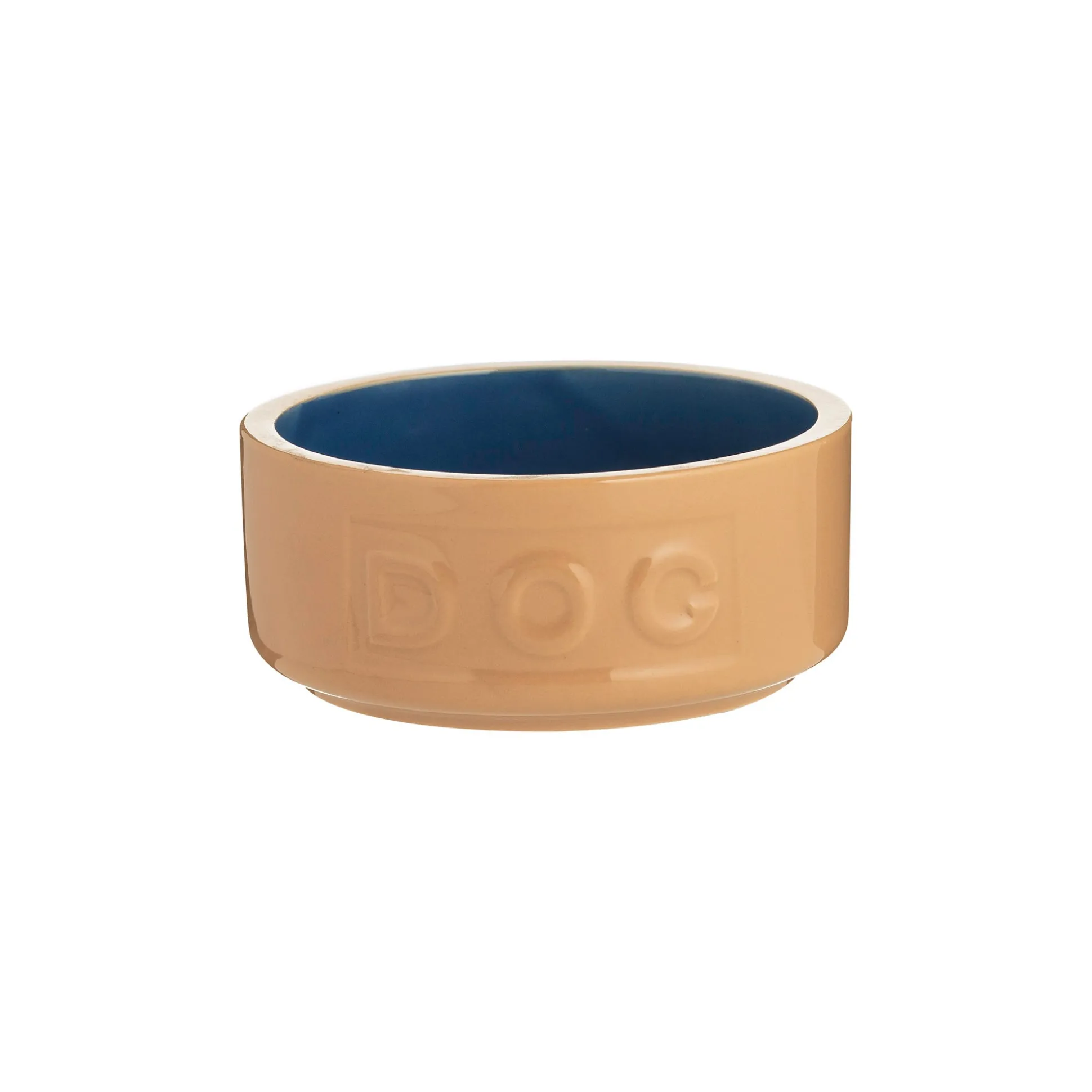 Cane & Blue Lettered Dog Bowl 13cm