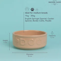 Cane Lettered Dog Bowl 18cm