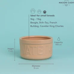 Cane Lettered Dog Water Bowl 15cm