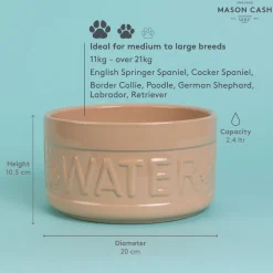 Cane Lettered Dog Water Bowl 20cm