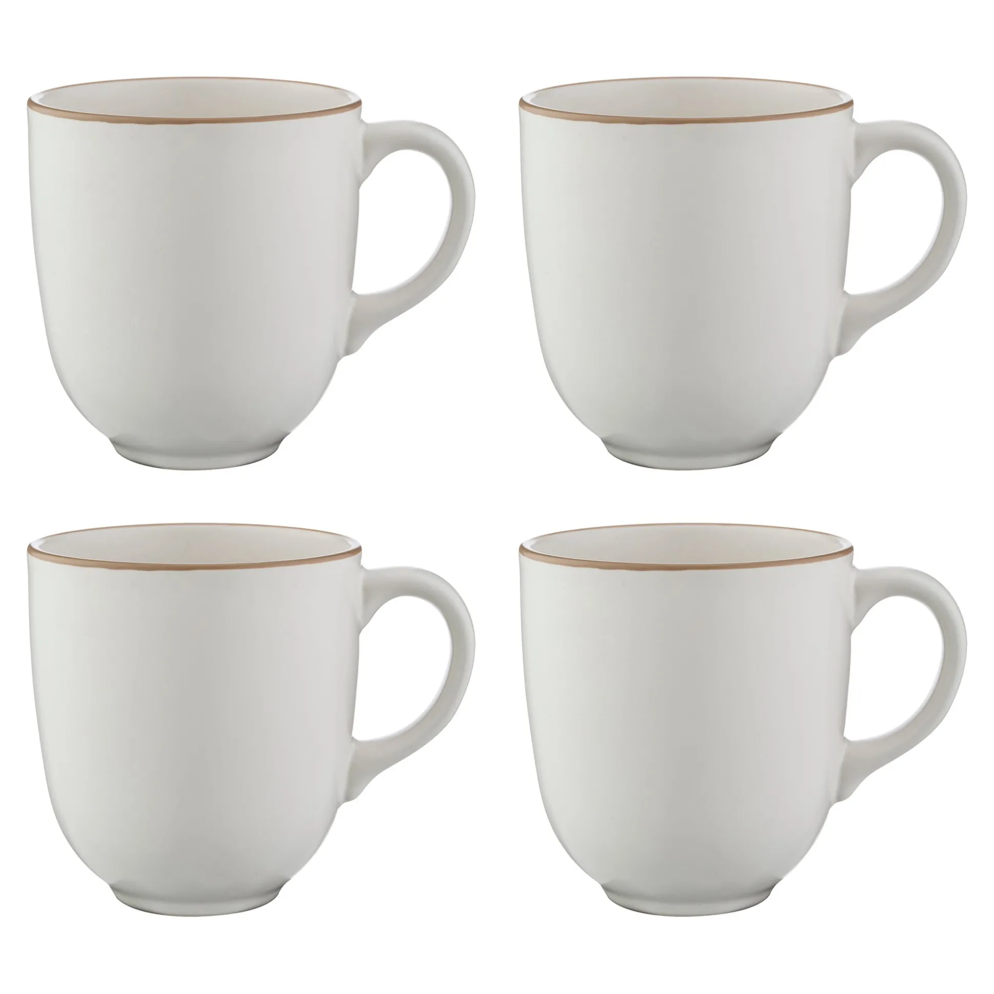 Classic Collection Set Of 4 Cream Mugs 400ml