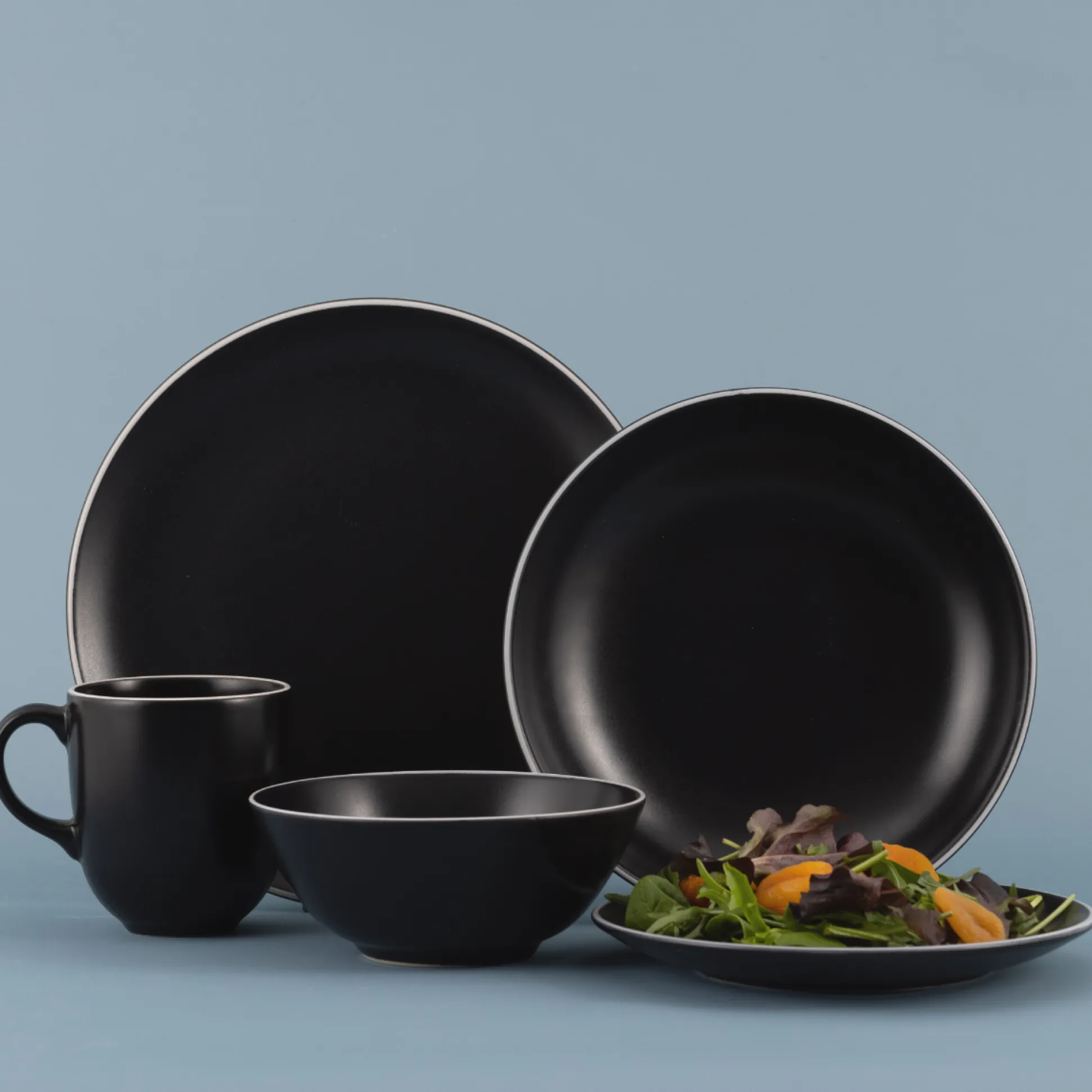 Classic Collection Set Of 4 Black Side Plates