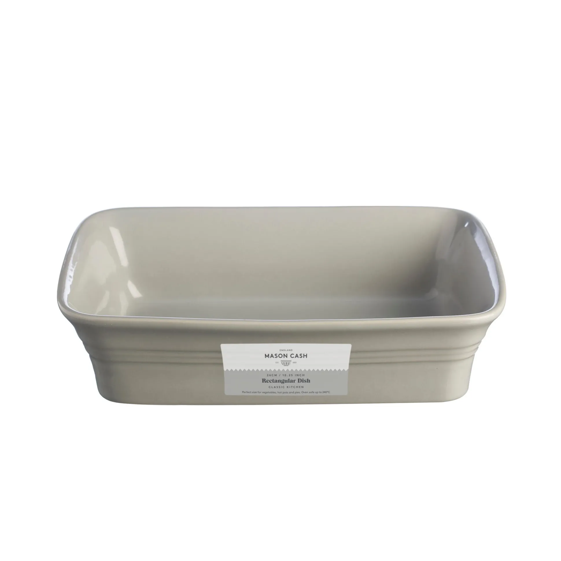 Classic Kitchen Grey Rectangular Baker 26cm