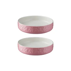 Colour Mix Pink Set Of 2 Cat Saucers 13cm