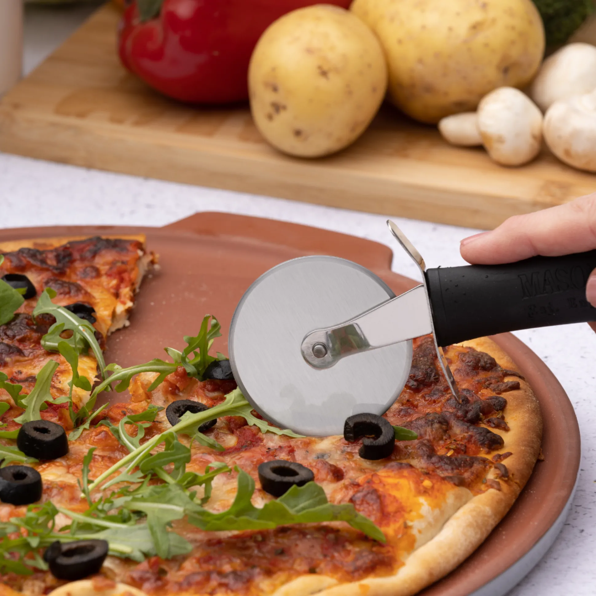 Essentials Stainless Steel Pizza Cutter