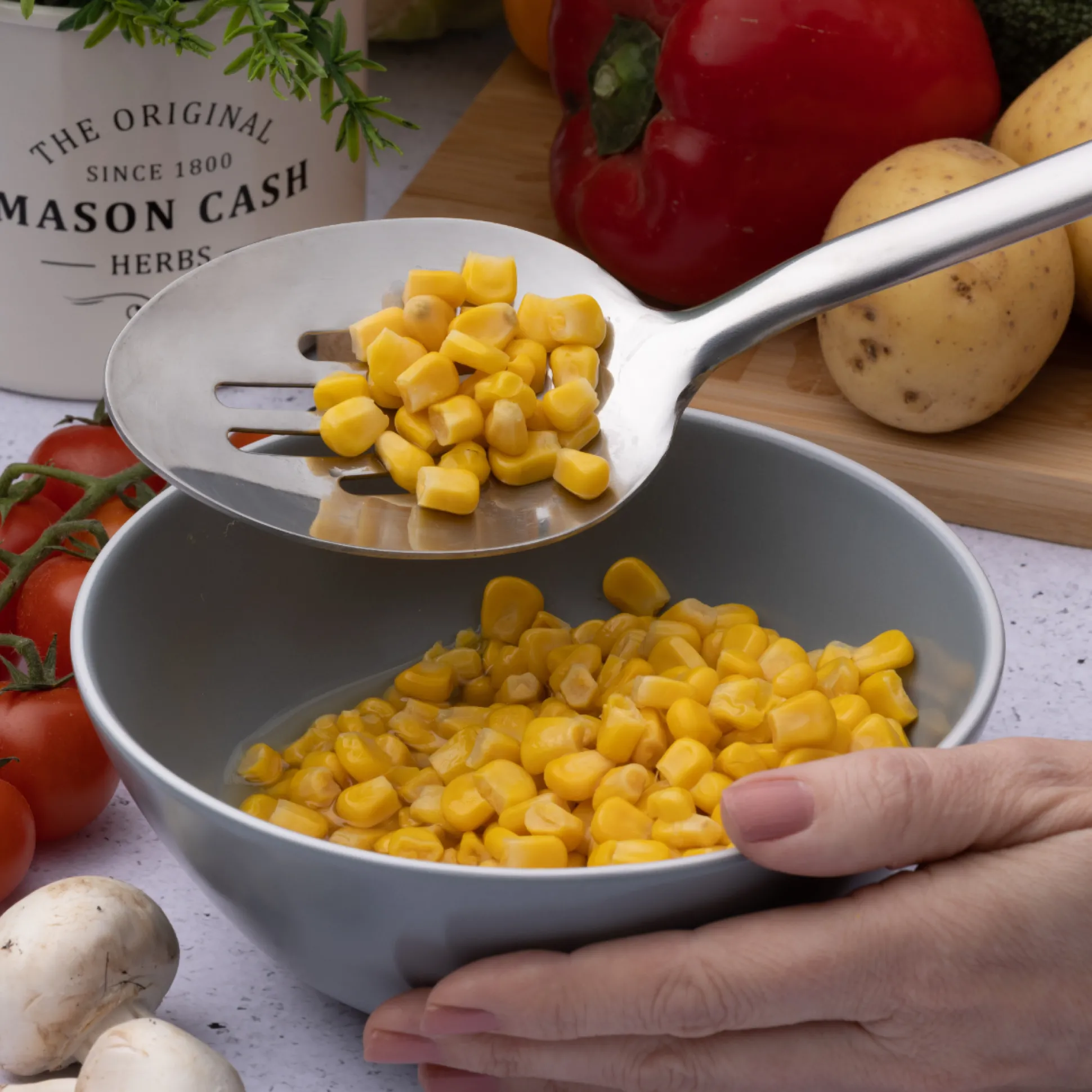 Essentials Stainless Steel Slotted Spoon