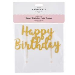 Happy Birthday Gold Cake Topper