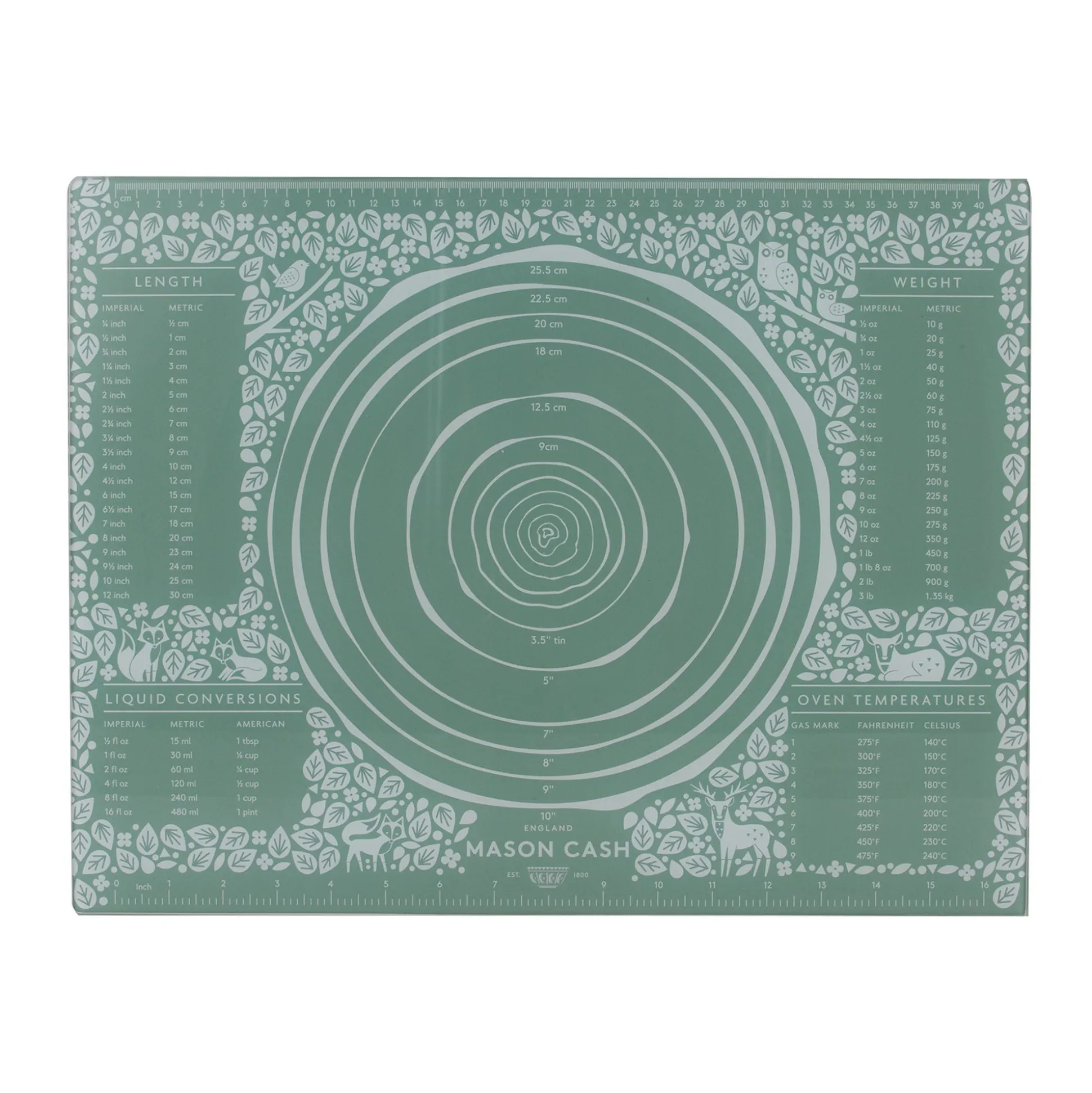 In The Forest Glass Pastry Board 45x35cm