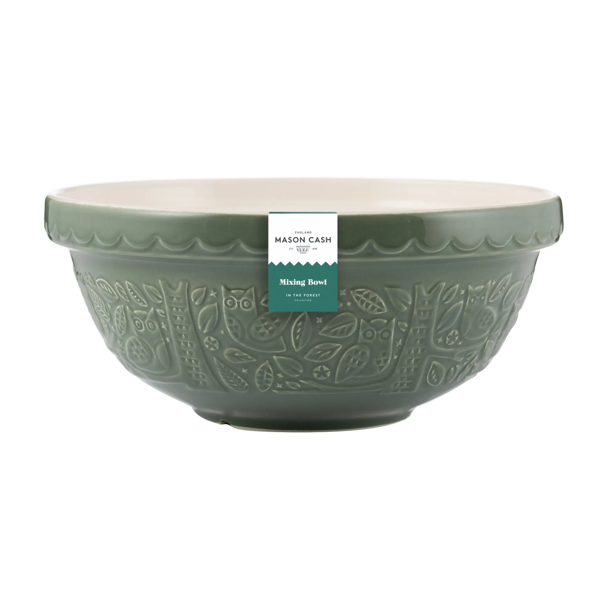 In The Forest S18 Green Owl Mixing Bowl 26cm