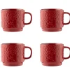 In The Forest Set Of 4 Red Mugs 300ml