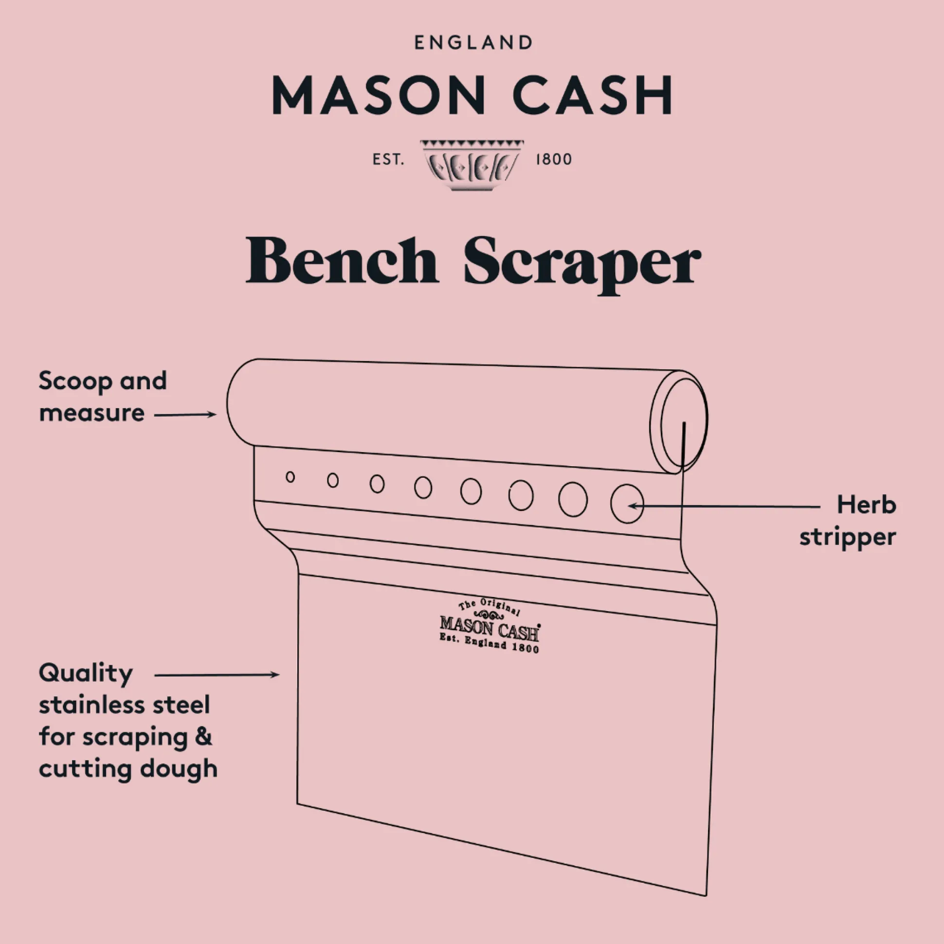 Innovative Kitchen 4-In-1 Bench Scraper