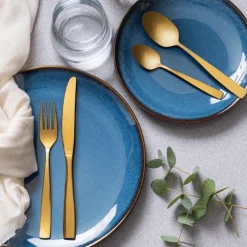 Reactive Blue Set Of 4 Dinner Plates