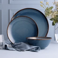 Reactive Blue Set Of 4 Pasta Bowls