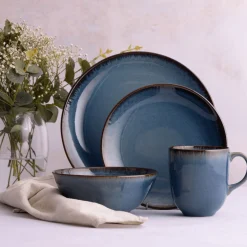 Reactive Blue Set Of 4 Pasta Bowls