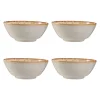 Reactive Cream Set Of 4 Bowls 16.5cm