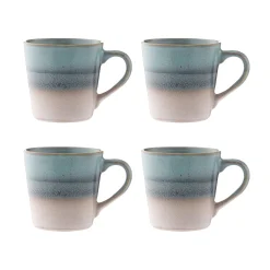 Reactive Fade Set Of 4 Mugs Blue
