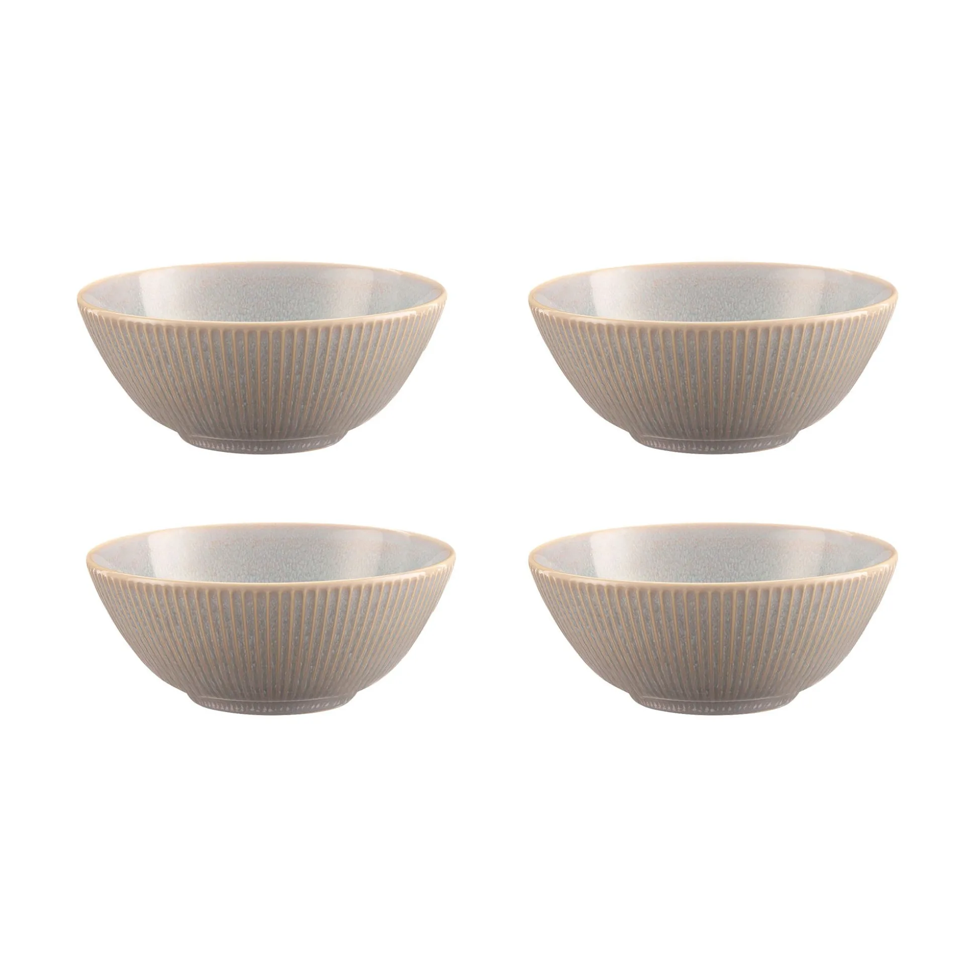 Reactive Linear Grey Set Of 4 Bowls 16cm