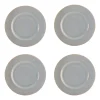 Reactive Linear Grey Set Of 4 Dinner Plates