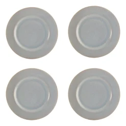 Reactive Linear Grey Set Of 4 Dinner Plates
