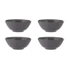 Reactive Linear Set Of 4 Black Bowls 16cm
