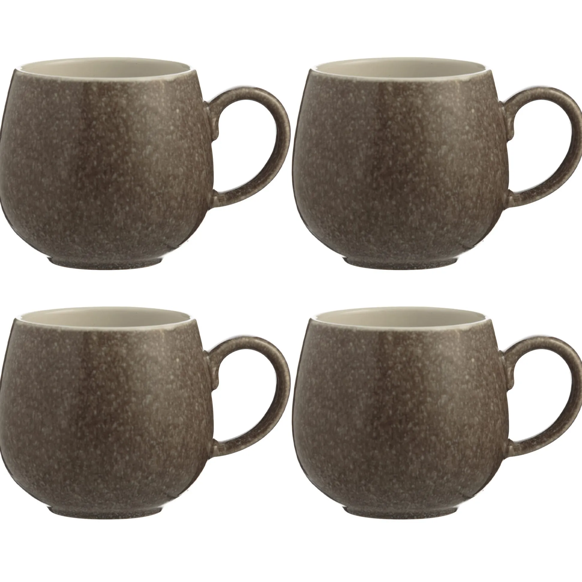 Reactive Set Of 4 Charcoal Mugs 350ml