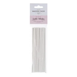 Set Of 20 Lolly Sticks 15cm White