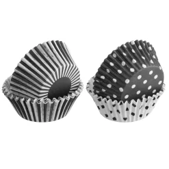 Set Of 100 Mixed Monochrome Cupcake Cases