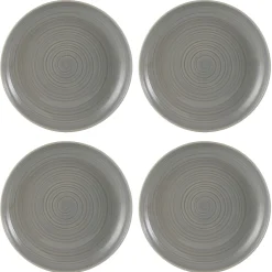 William Mason Set Of 4 Grey Dinner Plates