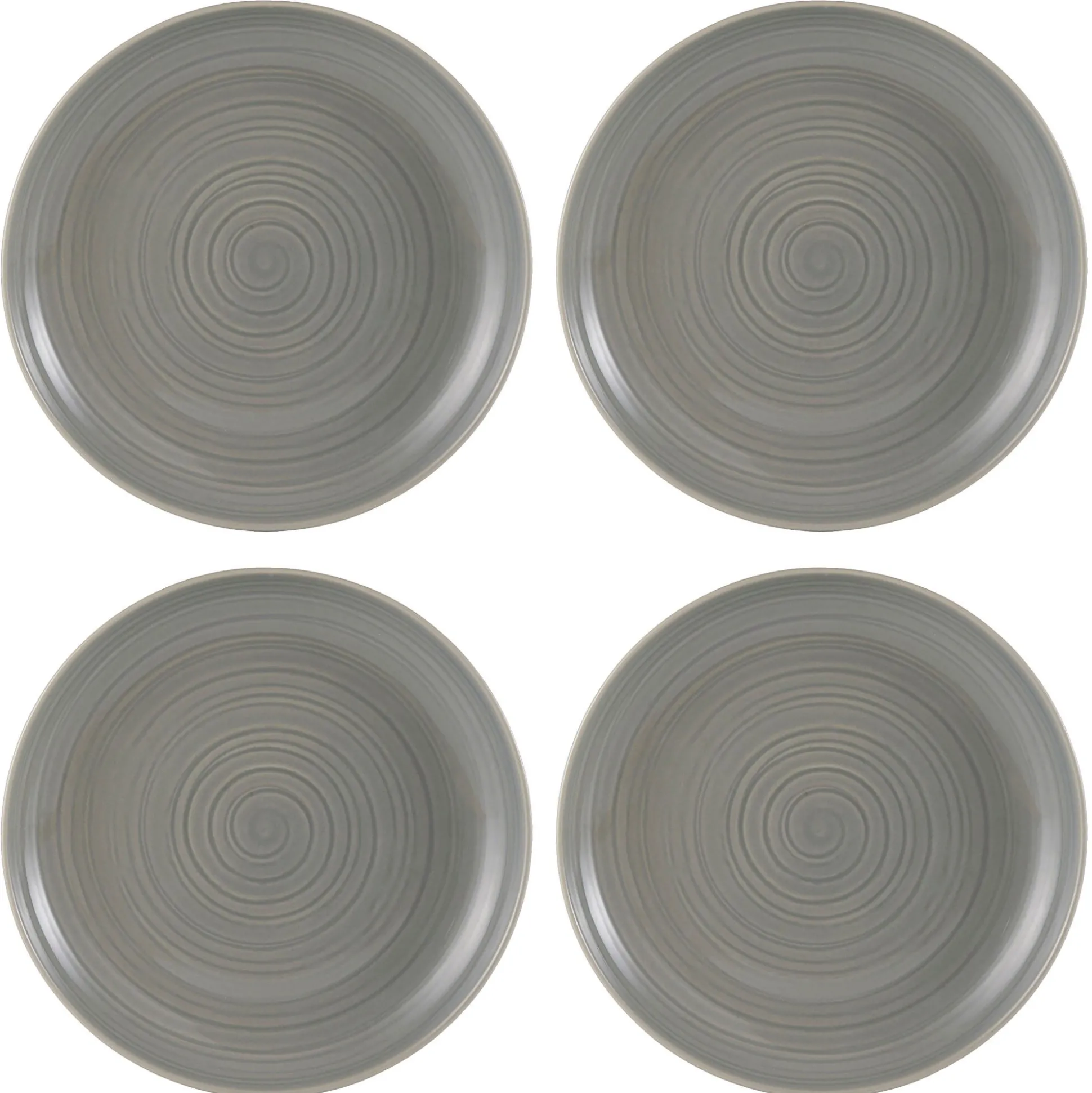 William Mason Set Of 4 Grey Dinner Plates