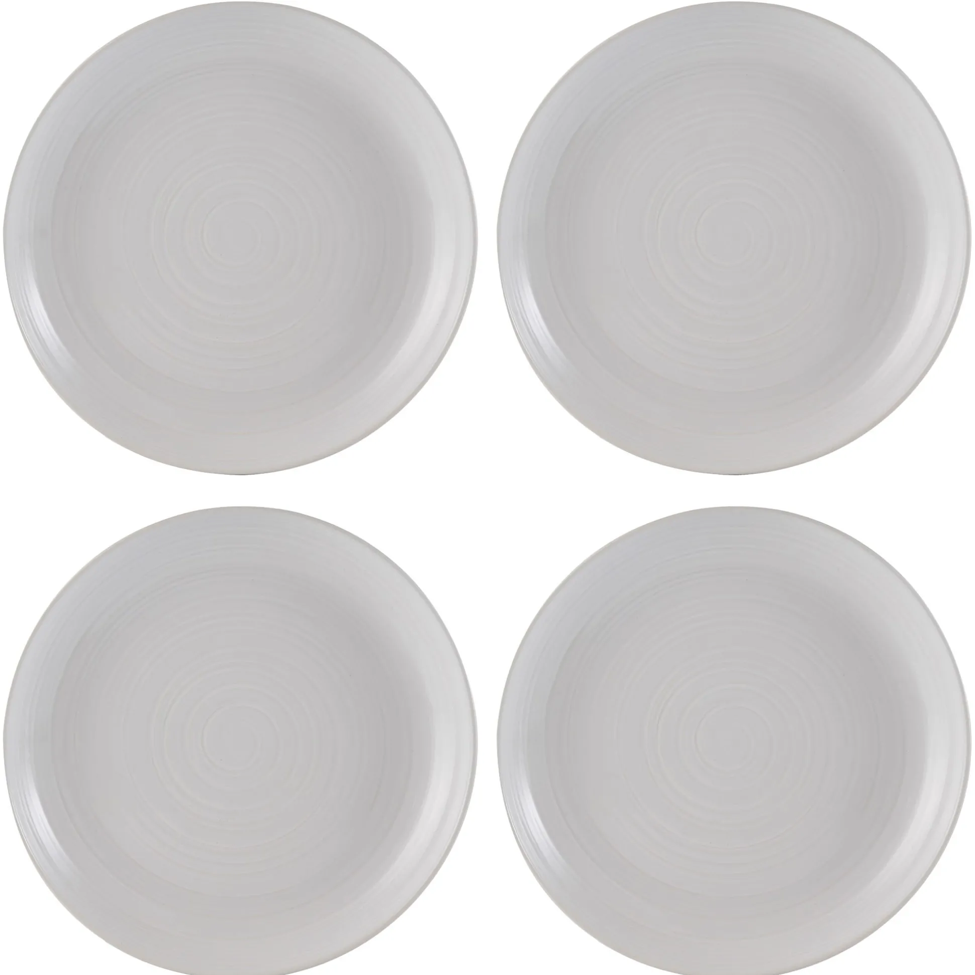 William Mason Set Of 4 White Dinner Plates